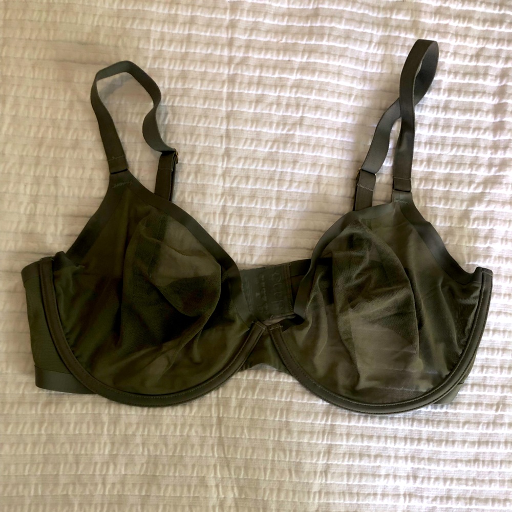 CUUP the plunge bra, light green, EUC